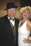 Grant with 'Marilyn Monroe' at the Bow Wow Boogie USO Variety Show